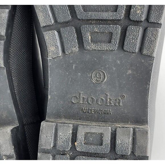 CHOOKA Delridge WOMEN'S SZ 9 Black Rain Boot - Waterproof - Mid-Height PREOWNED - Picture 3 of 13